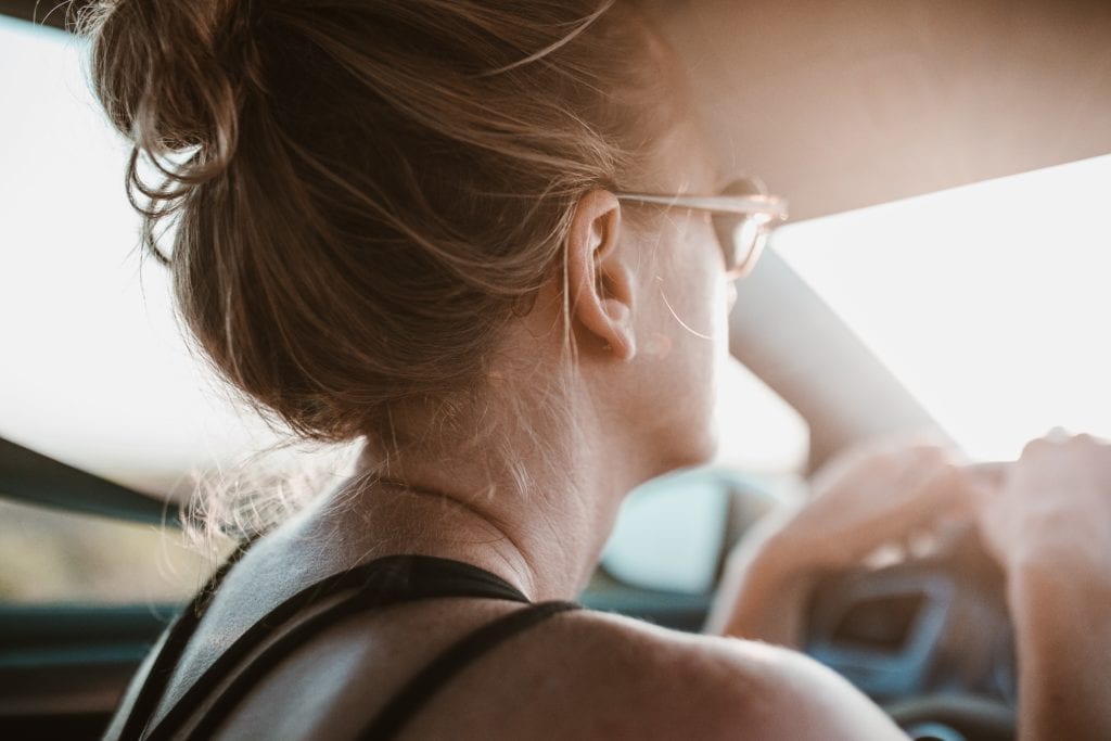 Woman Driving A Car